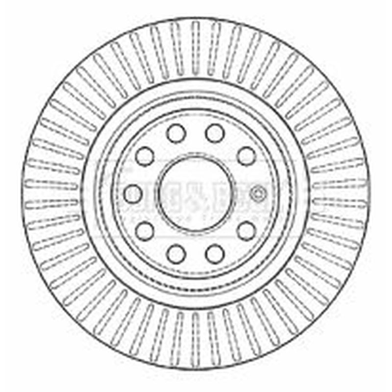 Borg & Beck 2 x Vented Rear Brake Discs BBD4551