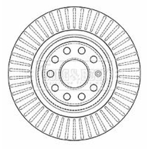 Borg & Beck 2 x Vented Rear Brake Discs BBD4551