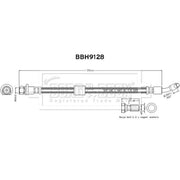 Borg & Beck Brake Hydraulic Hose Line Front Left BBH9128