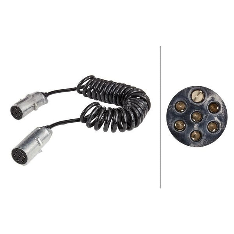 Hella Coiled Cable Connectors 24V PU (Polyurethane) 8KA 004 797-071