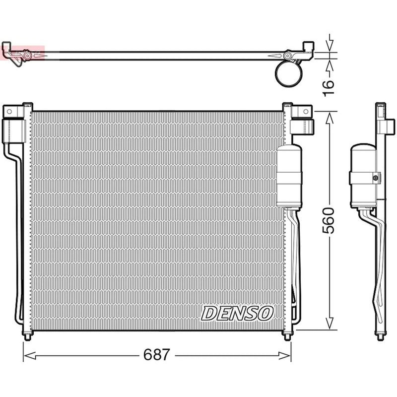 Denso Air Conditioning Condenser DCN46037