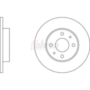 Fahren 2 x Solid Rear Brake Discs FBD6092
