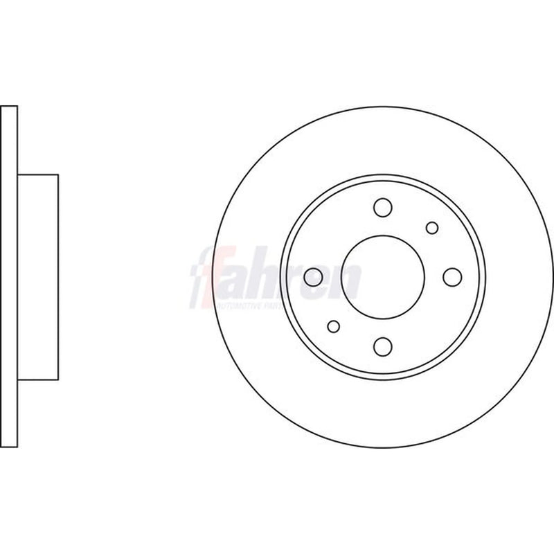 Fahren 2 x Solid Rear Brake Discs FBD6092