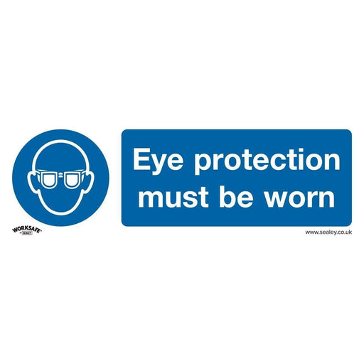 Sealey Mandatory Safety Sign Eye Protection Must Be Worn Rigid Plastic Sealey  - Town Parts