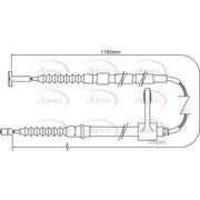 Apec Handbrake Cable Right Rear CAB1005