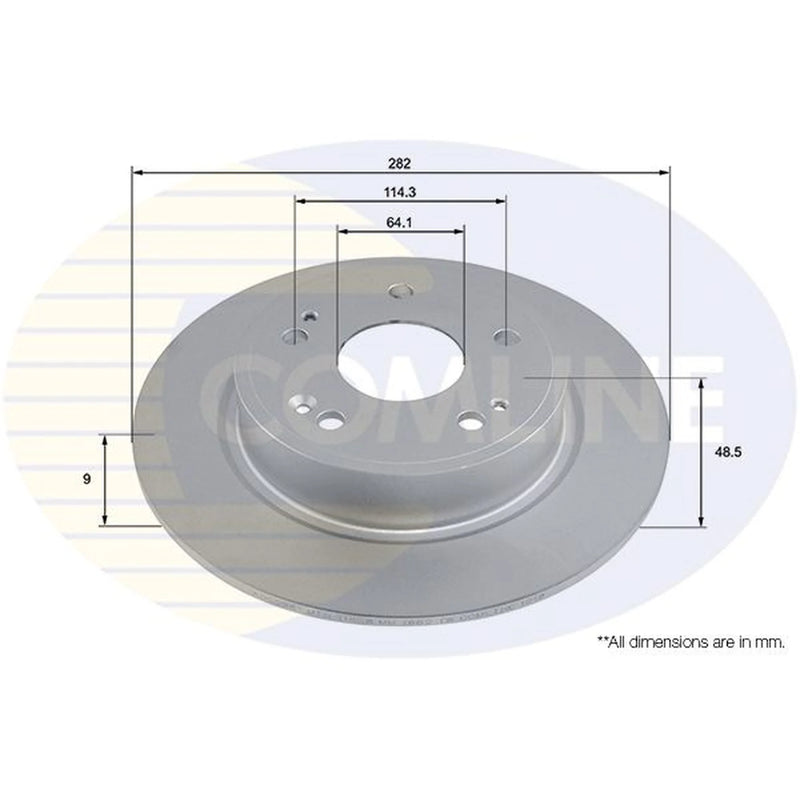 Comline 2 x Solid Rear Brake Discs ADC2981