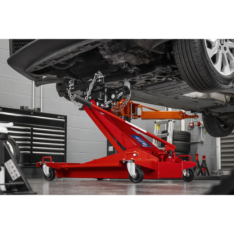 Sealey Premier Floor Transmission Jack 1 Tonne Adjustable 1000E
