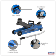 Sealey Trolley Jack 2 Tonne Low Profile Model 1020LEB