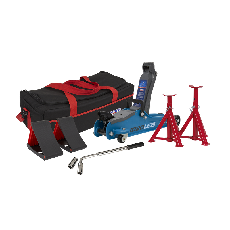 Sealey Low Profile Trolley Jack 2 Tonne with Accessories Bag