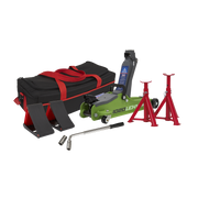 Sealey Low Entry Short Chassis Trolley Jack 2 Tonne Combo