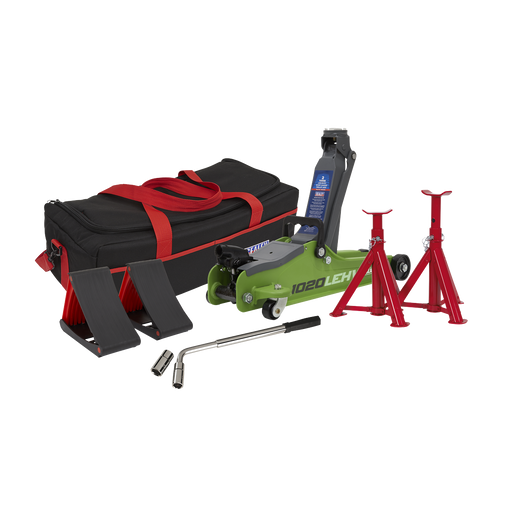 Sealey Low Entry Short Chassis Trolley Jack 2 Tonne Combo