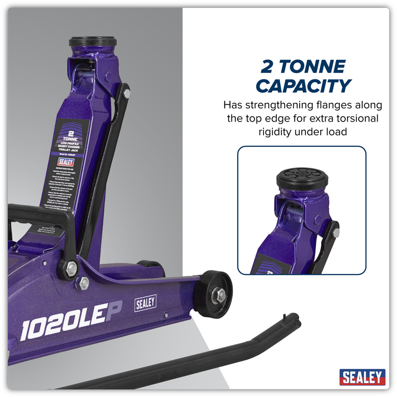 Sealey Low Profile Trolley Jack 2 Tonne Model 1020LEP