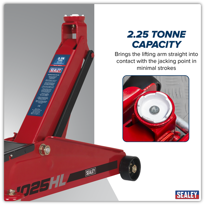 Sealey Trolley Jack 2.25 Tonne High Lift SUV Model 1025HL