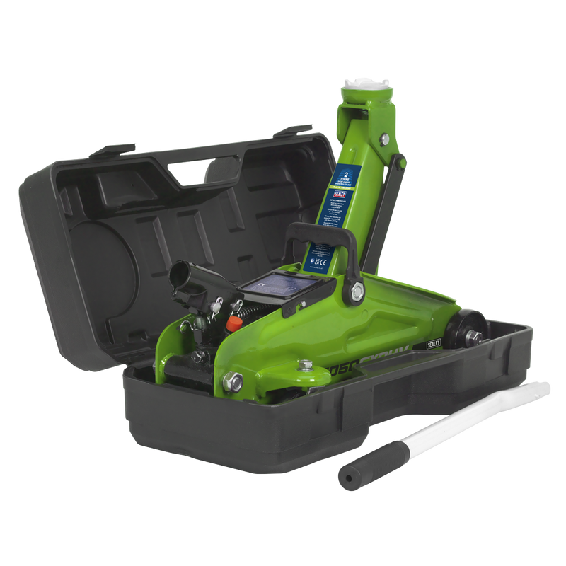 Sealey Trolley Jack 2 Tonne with Storage Case - Model 1050CXDHV