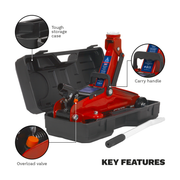 Sealey Trolley Jack 2 Tonne Short Chassis Model 1050CXD