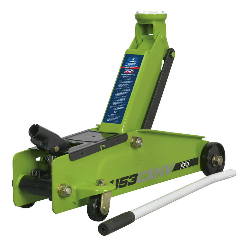 Sealey Heavy-Duty Trolley Jack 3 Tonne - Long Reach 625mm