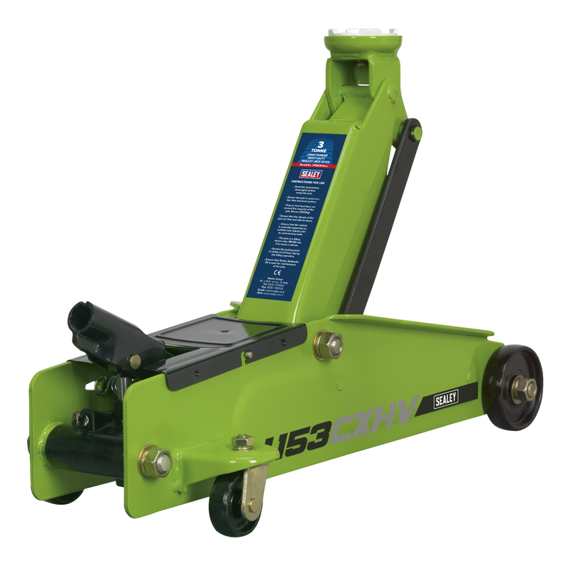 Sealey Heavy-Duty Trolley Jack 3 Tonne - Long Reach 625mm