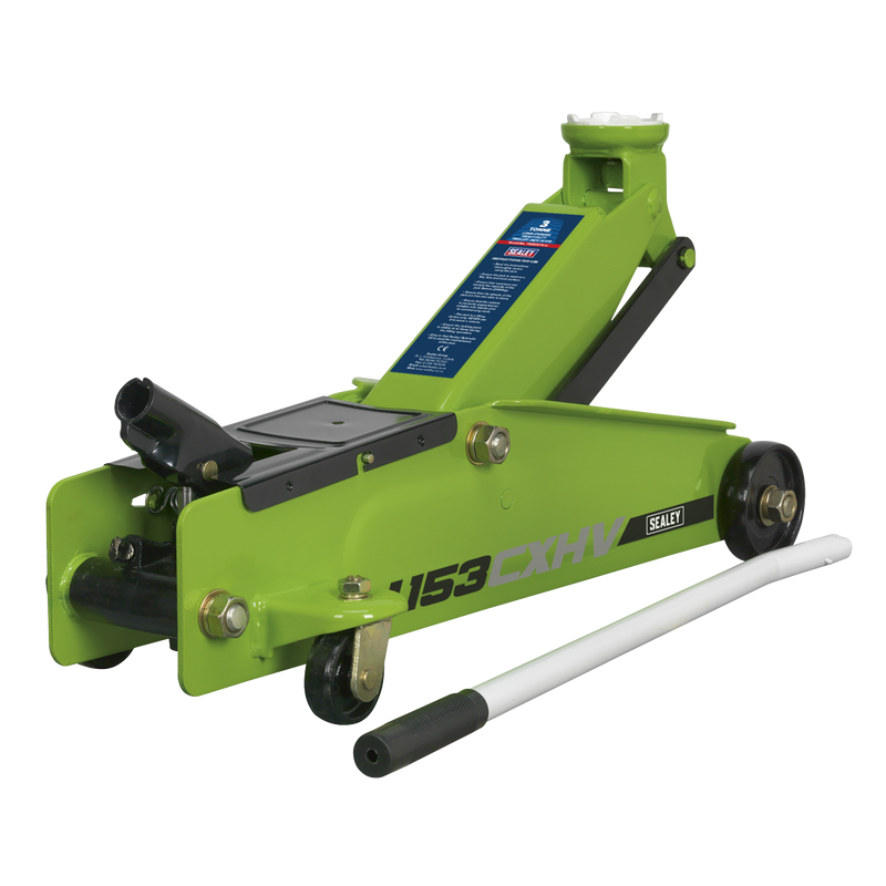 Sealey Heavy-Duty Trolley Jack 3 Tonne - Long Reach 625mm