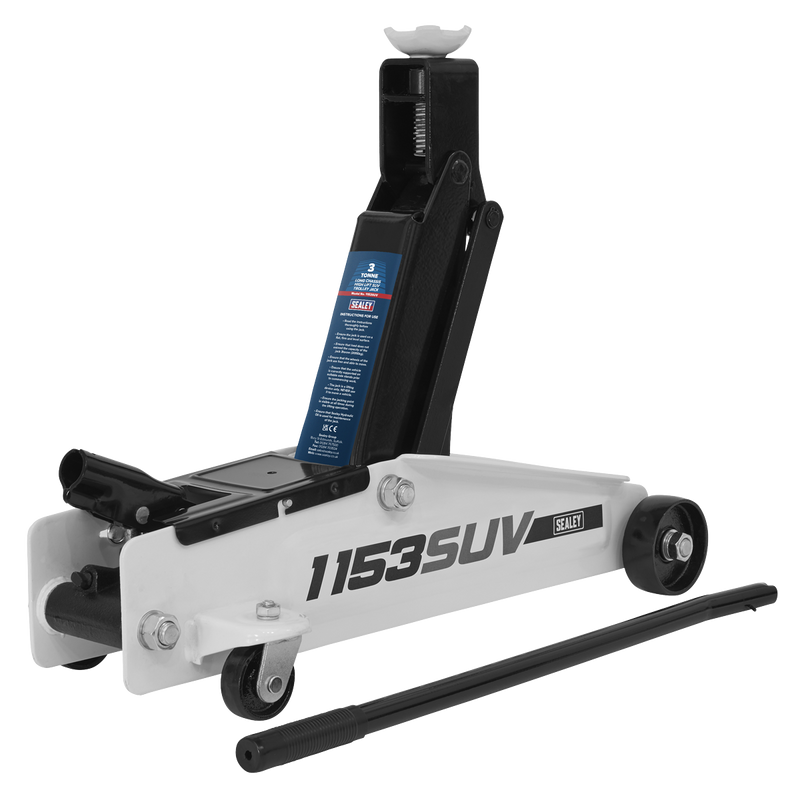 Sealey Trolley Jack 3 Tonne Long Reach High Lift SUV