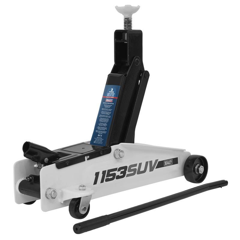 Sealey Trolley Jack 3 Tonne Long Reach High Lift SUV