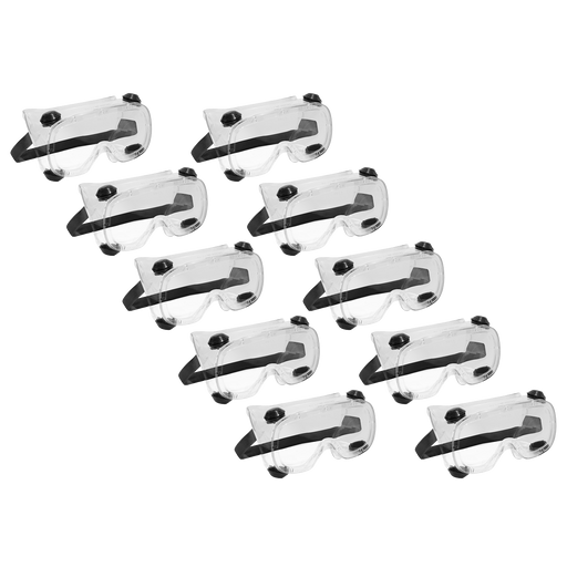 Worksafe Safety Goggles 201/10 Indirect Vent - Pack of 10