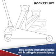 Sealey Viking Trolley Jack 2100TB 2 Tonne Low Profile Long Reach