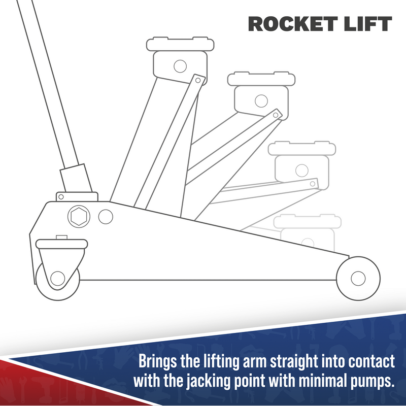 Sealey Viking Trolley Jack 2100TB 2 Tonne Low Profile Long Reach
