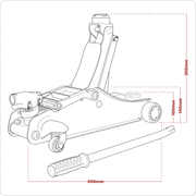 Sealey Trolley Jack 2180LE 2 Tonne Low Profile