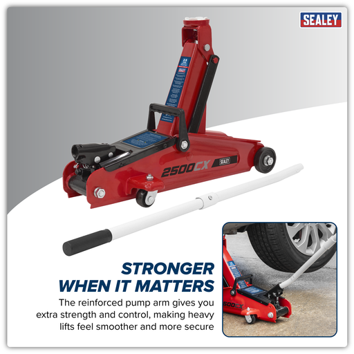 Sealey Trolley Jack 2.5 Tonne Heavy-Duty Model 2500CX