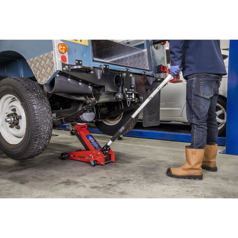 Sealey Trolley Jack 3 Tonne & Axle Stands Combo 3000CXDCOMBO1