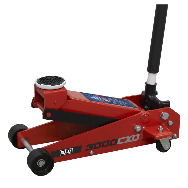 Sealey Trolley Jack 3 Tonne & Axle Stands Combo 3000CXDCOMBO1