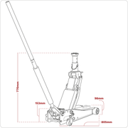 Sealey 3200LEHL Trolley Jack 2T Low Profile/3T High Lift