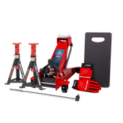 Sealey Trolley Jack Combo 3 Tonne with Axle Stands & Gloves