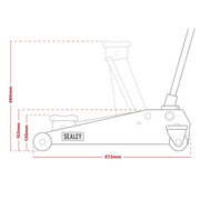 Sealey Trolley Jack 3 Tonne Model 3290CX