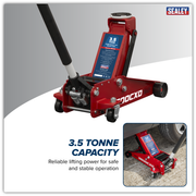 Sealey Trolley Jack 3.5 Tonne Model 3500CXD