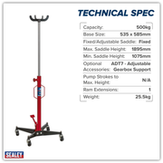 Sealey Vertical Transmission Jack 500kg