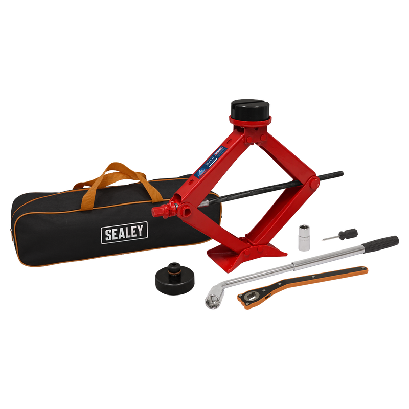 Sealey Heavy-Duty Scissor Jack Kit 2 Tonne for Electric Vehicles