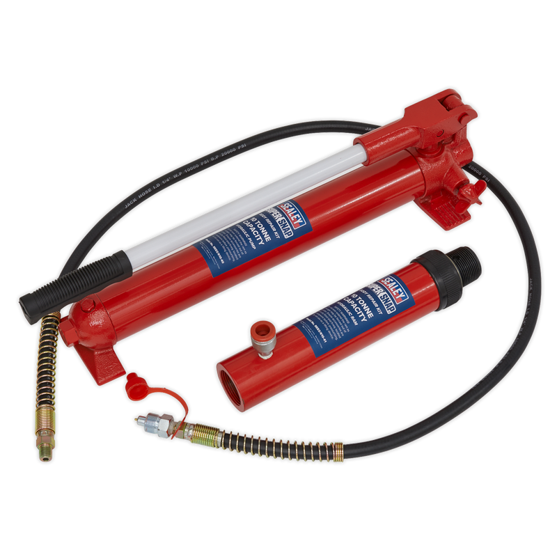 Sealey SuperSnap® Push Ram 10 Tonne with Pump & Hose Assembly