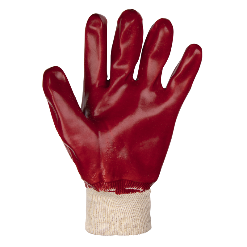 Worksafe Large PVC Knit Wrist Gloves 12 Pairs - Safety Hand Protection