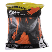 Worksafe Foam Latex Gloves Large Pack of 12 Pairs