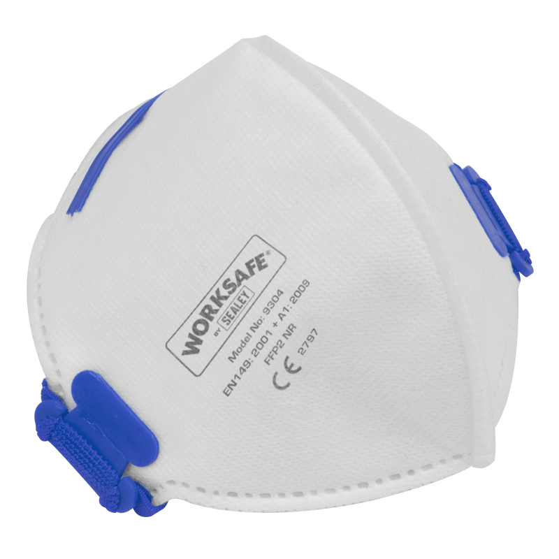 Worksafe FFP2 Fold Flat Respirator Masks - 10 Pack