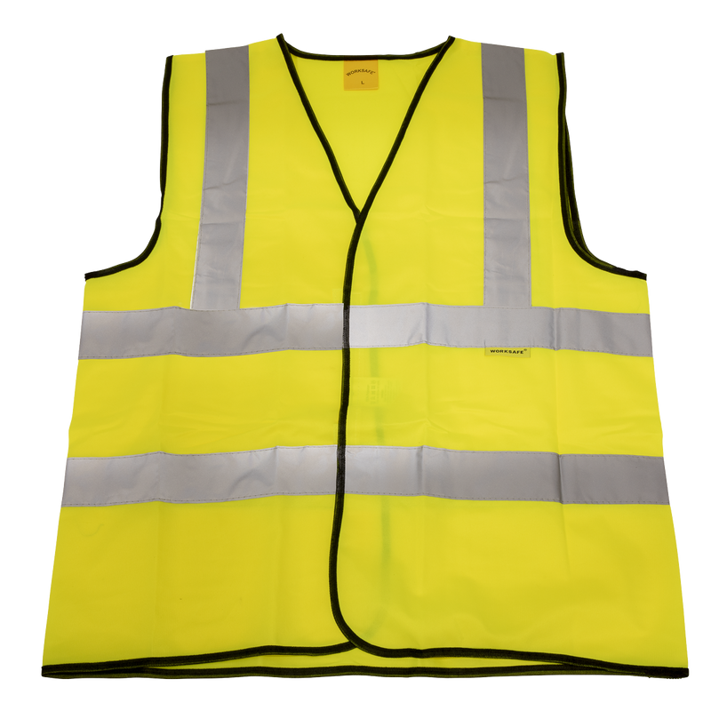 Worksafe Hi-Vis Waistcoat Medium Reflective Safety Vest