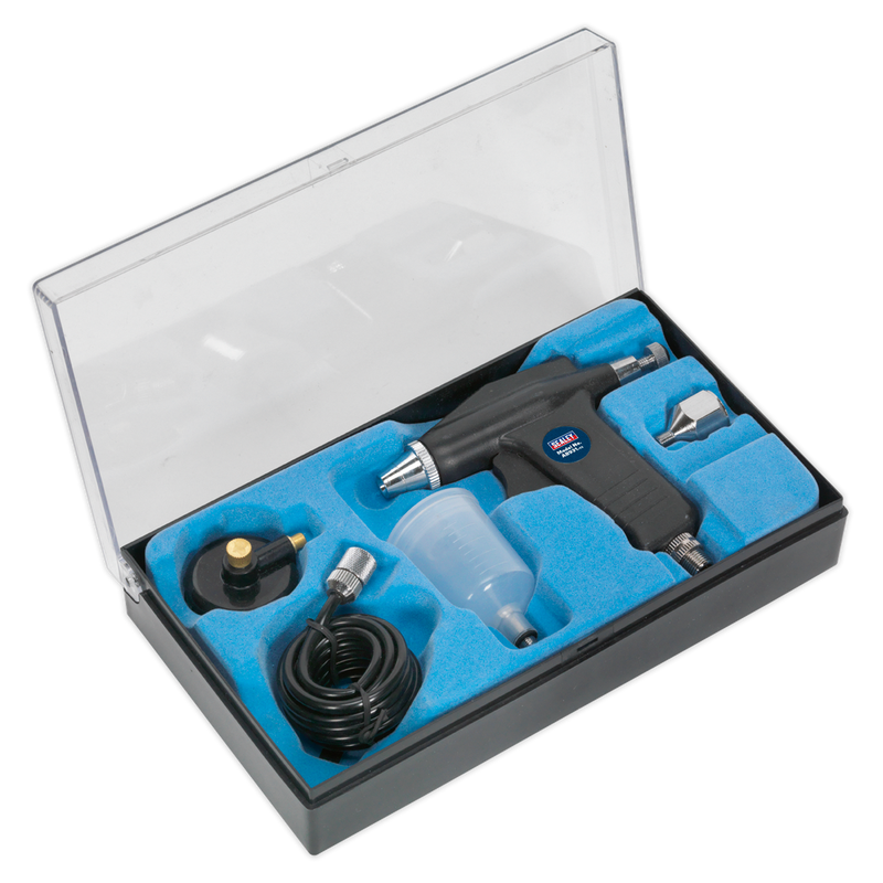 Sealey Air Brush Kit AB931 Mini Airbrush 15-45psi