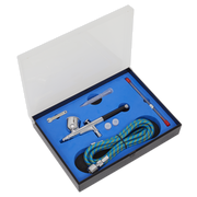 Sealey Gravity Feed Air Brush Kit 7cc with Nozzle Sizes 0.2-0.5mm