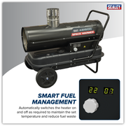 Sealey Space Warmer® Heater ABI600 20kW Kerosene/Diesel