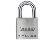 ABUS Mechanical 64TI/20mm TITALIUM™ Padlock Keyed Alike KA6205 - 10056180-01