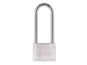 ABUS Mechanical 64TI/50mm TITALIUM™ Padlock 80mm Long Shackle Keyed Alike KA6511