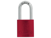 ABUS Mechanical 72/40mm Aluminium Padlock 40mm Long Shackle Red Keyed Alike