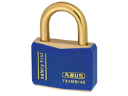 ABUS Mechanical T84MB/40mm Blue Rustproof Padlock - 10022717-01