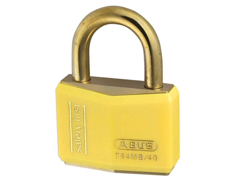 ABUS Mechanical T84MB/40mm Yellow Rustproof Padlock - 10028354-01